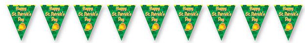 Guirlande de fanions"Happy St. Patrick's Day" 3,7 m