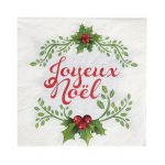 20 serviettes "Joyeux Noël"