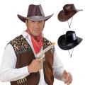 Chapeau de cowboy en cuir synthétique
