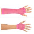 Gants en résille rose vif fluo