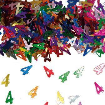 Confettis d'anniversaire "Chiffres multicolores" 14 g - 4