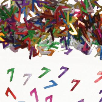 Confettis d'anniversaire "Chiffres multicolores" 14 g - 7