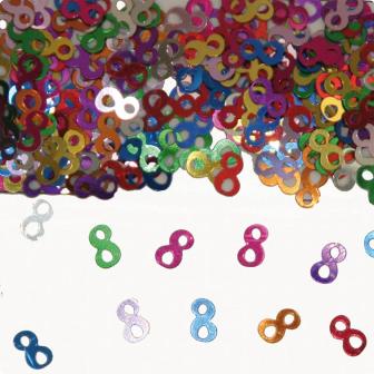 Confettis d'anniversaire "Chiffres multicolores" 14 g - 8
