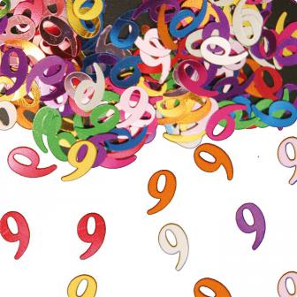 Confettis d'anniversaire "Chiffres multicolores" 14 g - 9