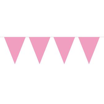 Guirlande de fanions unicolore 10 m - rose