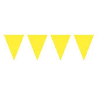 Guirlande de fanions unicolore 10 m - jaune