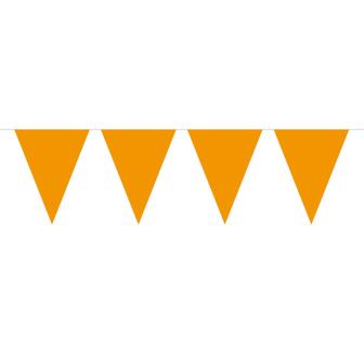Guirlande de fanions unicolore 10 m - orange