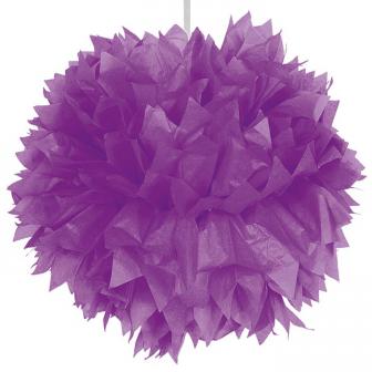Déco de plafond "Pompon en papier crépon" 30 cm - lilas