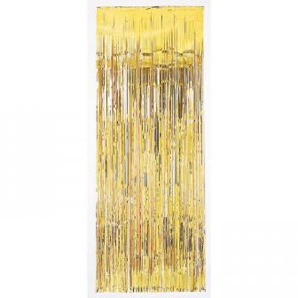 Rideau de porte à franges métallisées "Glamour" 241 cm - doré