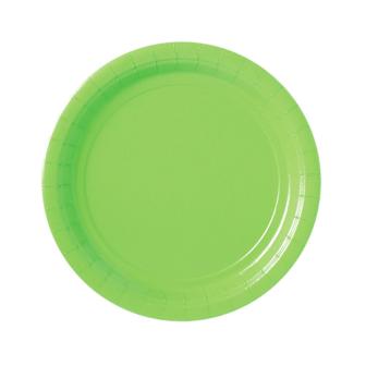 8 assiettes en carton unies 22,8 cm - vert clair