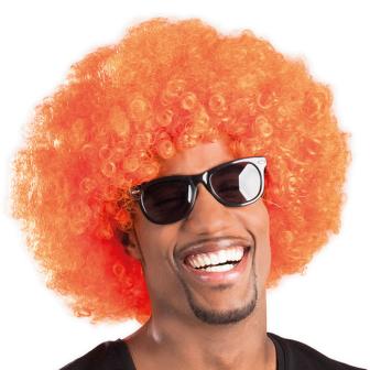 Perruque afro - orange