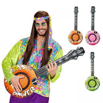 Guitare gonflable "Flower Power" 100 cm