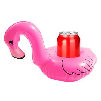 Support pour boisson gonflable "Flamant rose" 25 cm