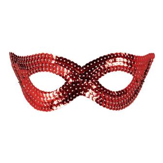 Loup avec paillettes "Glamour" - rouge