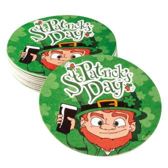 10 dessous de verre "Heureuse St. Patrick's Day"