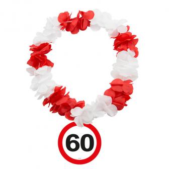 Collier de fleurs "Panneau de signalisation 60ème anniversaire"