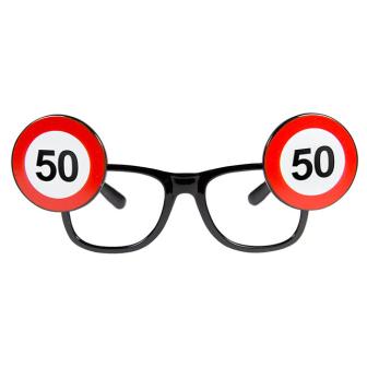 Lunettes 50 ans "Panneau de limitation de vitesse"