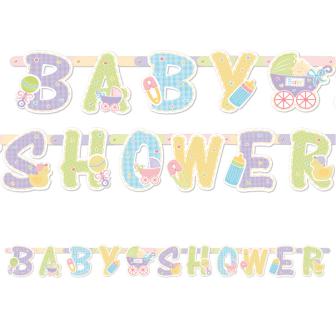 Guirlande de lettres "Baby Shower" 210 cm