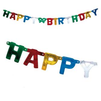 Guirlande de lettres "Happy Birthday" 152 cm