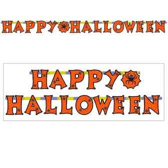 Guirlande de lettres "Happy Halloween" 2,39 m