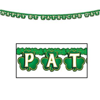 Guirlande de lettres "Happy St. Patrick's Day" 2,1 m