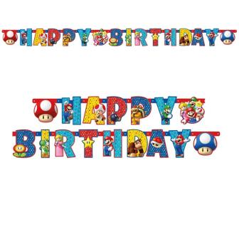Guirlande de lettres "Super Mario" 1,90 m