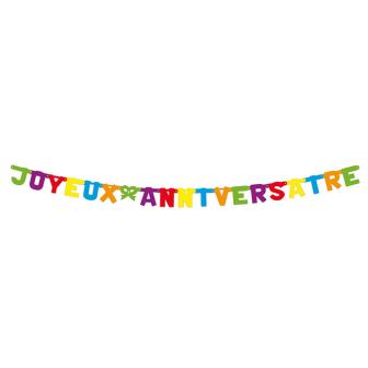 Guirlande de lettres "Joyeux Anniversaire" 200 cm