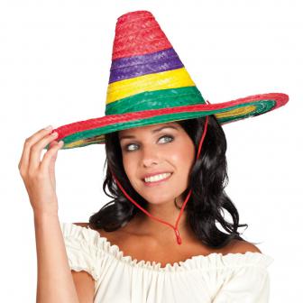 Sombrero à rayures colorées "Mexicana"