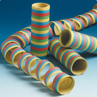 3 rouleaux de serpentins multicolores