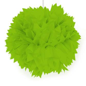 Déco de plafond "Pompon en papier crépon" 30 cm - vert