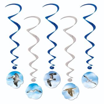 Suspensions "Oiseaux de mer" 102 cm 5 pcs