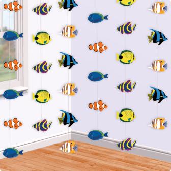 Décos à suspendre "Poissons exotiques" 213 cm 6 pcs