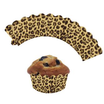 Contours décoratifs pour muffins "Look léopard" 12 pcs