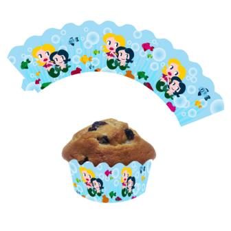 Contours décoratifs pour muffins "Sirène" 12 pcs