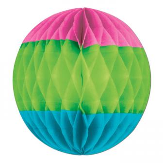 Déco à suspendre "Ballon coloré en papier crépon" 30 cm