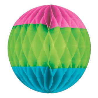 Déco à suspendre "Ballon coloré en papier crépon" 30 cm