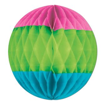 Déco à suspendre "Ballon coloré en papier crépon" 30 cm