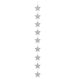 Déco de plafond "Étoiles" 198 cm - argenté