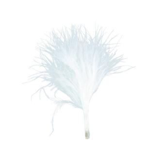 Plumes unicolores 20 pcs. - blanc