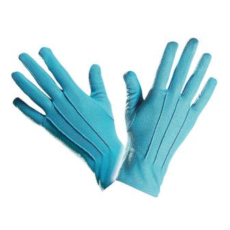 Gants unicolores "Couleurs à gogo" 23 cm - bleu