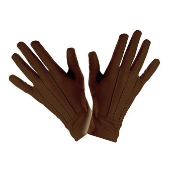 Gants unicolores "Couleurs à gogo" 23 cm - marron