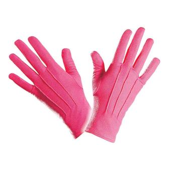 Gants unicolores "Couleurs à gogo" 23 cm - rose vif