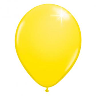 10 Ballons de baudruche unis métallisés - jaune
