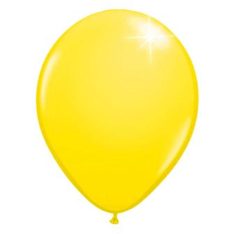 50 Ballons de baudruche unis métallisés - jaune