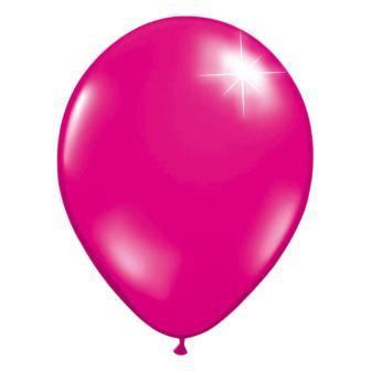 50 Ballons de baudruche unis métallisés - magenta