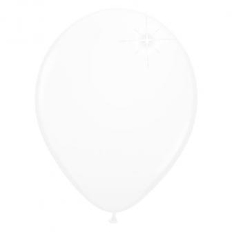 10 Ballons de baudruche unis métallisés - blanc