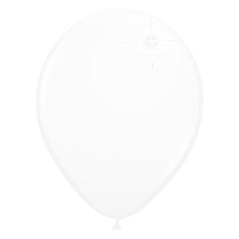 50 Ballons de baudruche unis métallisés - blanc