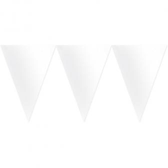 Guirlande en papier unicolore "Jeux de couleurs" 4,5 m - blanc