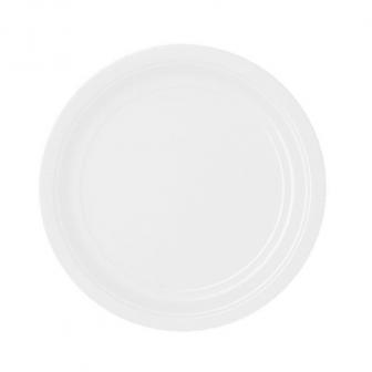 8 assiettes en carton unies 22,8 cm - blanc