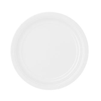 8 assiettes en carton unies 22,8 cm - blanc